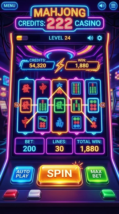 Tampilan antarmuka pengguna aplikasi mahjong222 yang menarik.