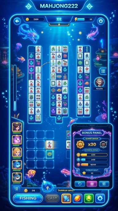 Screenshot aplikasi mahjong222 menunjukkan kemudahan navigasi.